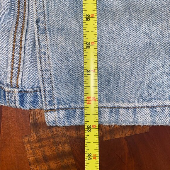 Madewell Light Wash Denim Midi Skirt with Front Slit - Picture 10 of 10